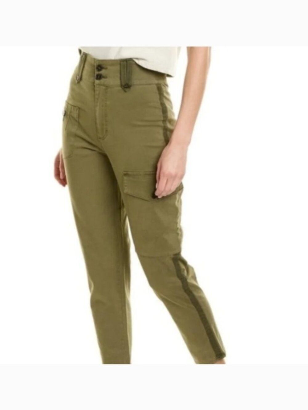 EUC AVEC LES FILLES High-Rise Utility Pants Cotton Blend Hunter Green Size M